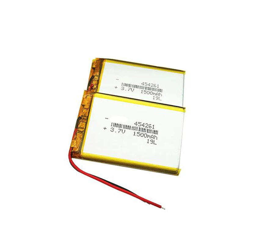 454261 1500mah 3.7V Lithium Polymer Battery For Bluetooth Earphone Electronic Toy LED Light Rechargeable Li-polymer Batteries