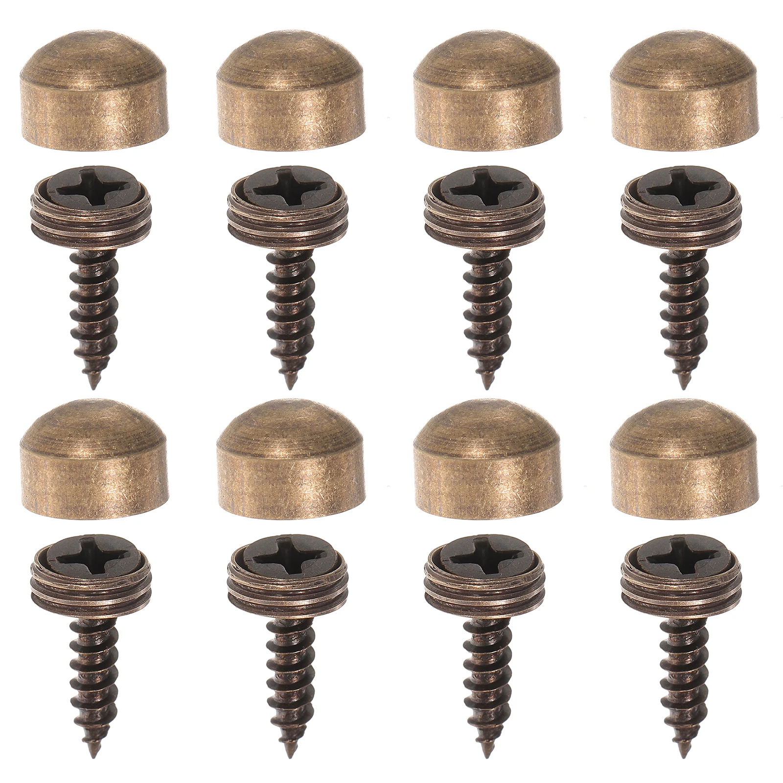 

1 set 9mm Copper Self Mirror Hanging Hardware Tapping Durable Firm Screw Caps Furniture Mirror Hardware