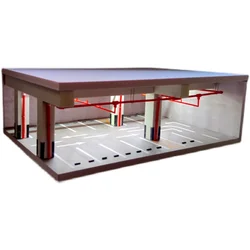 1/64 Underground Parking Lot Model Basement Scene Alloy Car Storage Placement Photo Box