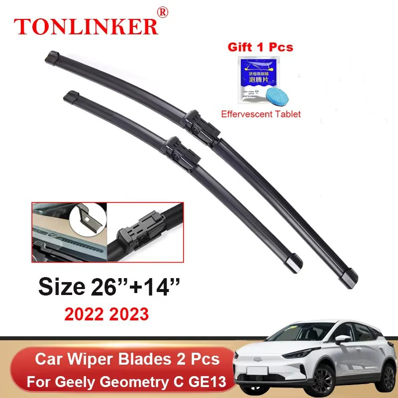 

TONLINKER Wiper Blades For Geely Geometry C GE13 2022 2023 Car Accessories Front Windscreen Wiper Blade Brushes Cutter Goods