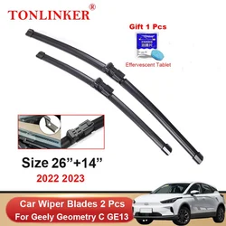 TONLINKER Wiper Blades For Geely Geometry C GE13 2022 2023 Car Accessories Front Windscreen Wiper Blade Brushes Cutter Goods