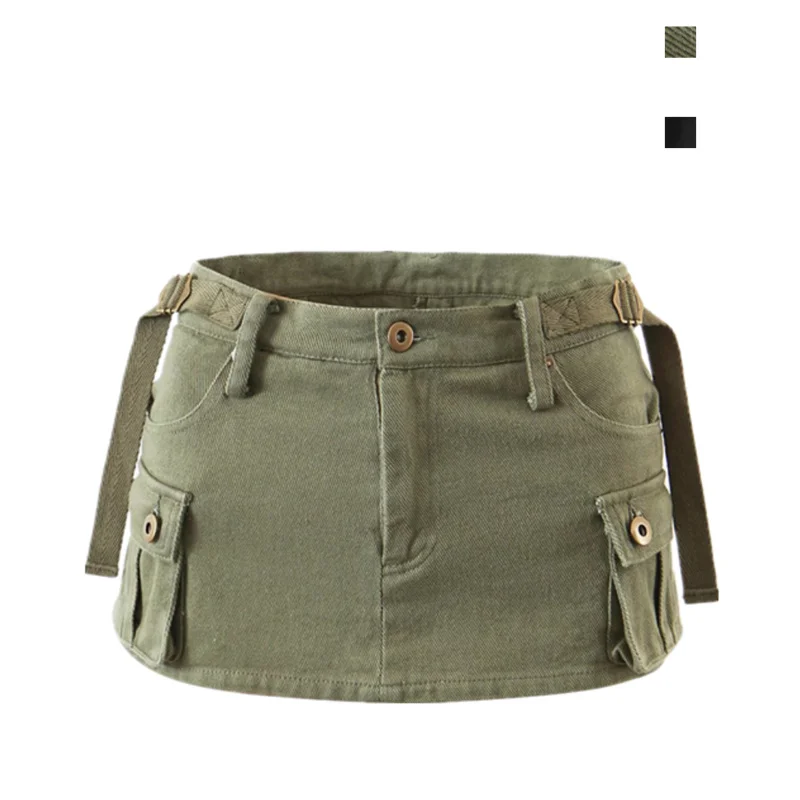 

Юбка с низкой талией в стиле ретро, Millennium Sexy Hip ket, предотвращающая воздействия, крутая рабочая одежда, джинсовая юбка Pure Desire