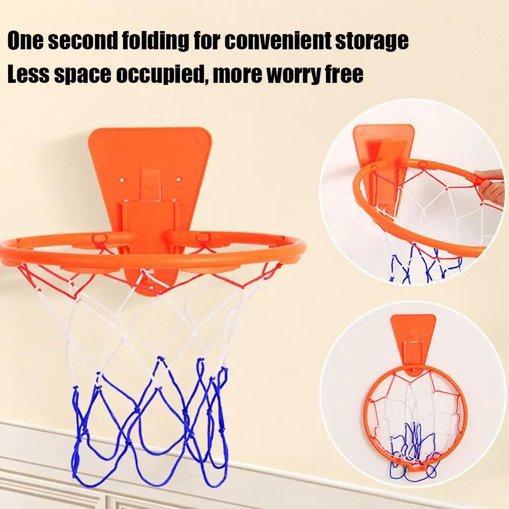 

Indoor Kids Basketball Hoops Household Mute Ball Wall Mounted Foldable Basketball Hoop Children Training Equipment