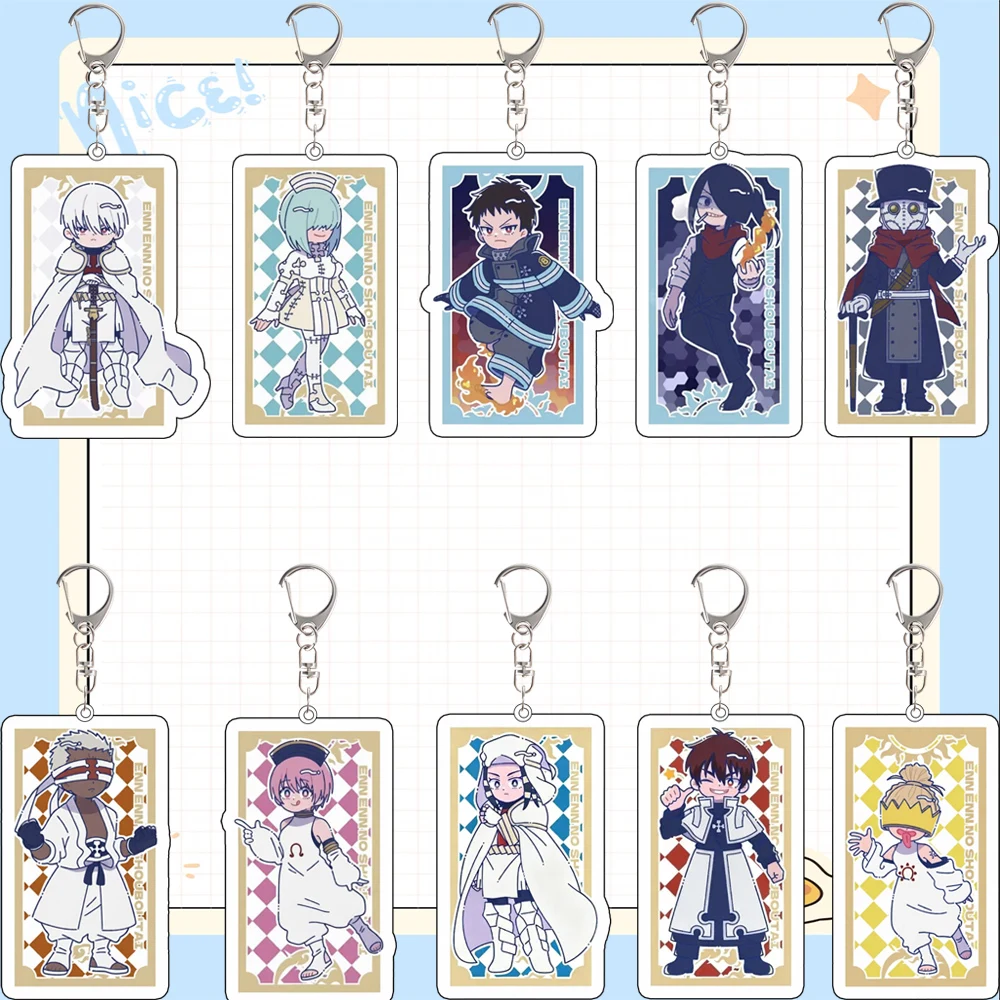 For Fire Force Shinra Kusakabe Haumea Charon Ritsu Dr.Giovanni Acrylic Keychain…