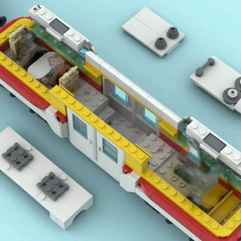 Stadsvoertuig Model Moc Bouwstenen Toekomstige Passagierstrein Technologie Modulaire Blokken Geschenken Kerstspeelgoed Diy Sets Assemblage