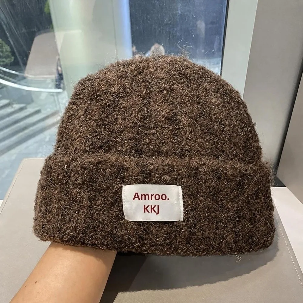 Soft Half Fleece Knitted Beanie Couple 56cm to 58cm Head Circumference Warm Earflap Hat Cold Proof Ear Protection Hat For Men