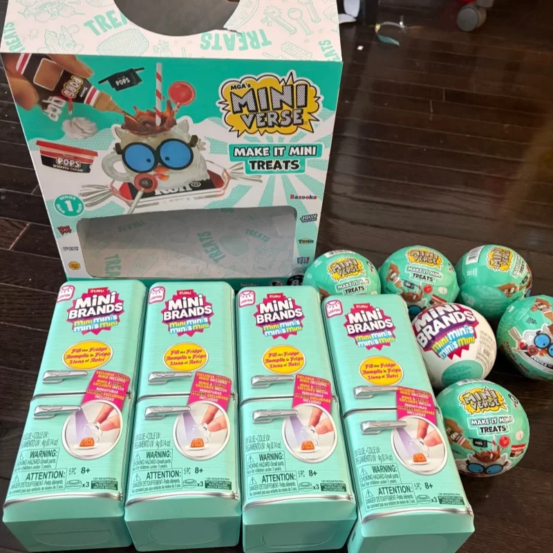 Miniverse Mini Snack Ball refrigerador Diy marca Snack juguete caja ciega Mga comida en miniatura juego bola ciega sorpresa Festival regalo