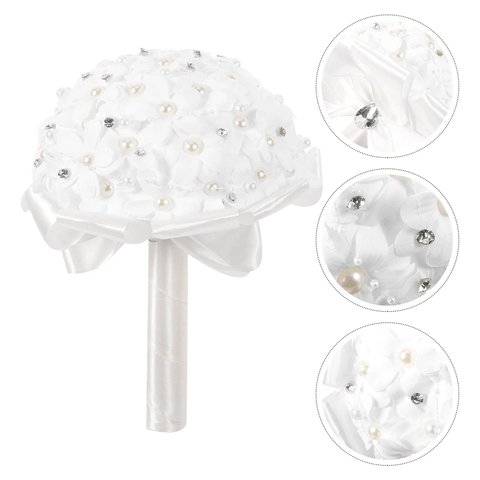 

Artificial Wedding Bouquet for Bride Bridesmaid Bridal Flower Arrangement Romantic Fake Flowers Decor Vintage Party Church Home