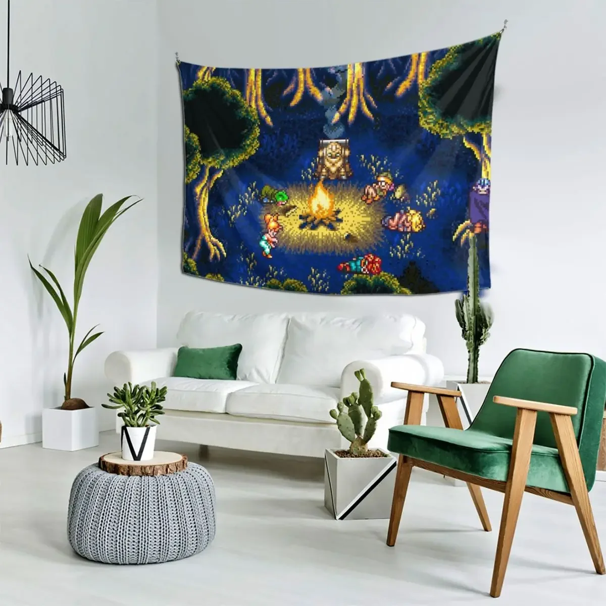 

Chrono Trigger Campfire Tapestry Wall Hangings Decoration Room Decorations Aesthetics Room Decorator Tapestry