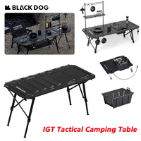 Naturehike BLACKDOG Outdoor IGT Table Folding Adjustable Aluminum Alloy Camping Modular Free Standing Tactical Table Portable
