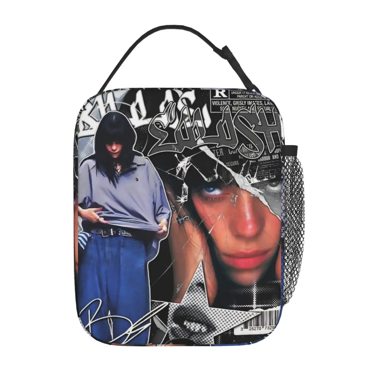 B-Billie-Girl E-eilish  Insulated Lunch Bags Cooler Bag Reusable Meal Container High Capacity Lunch Box Tote Food Handbags