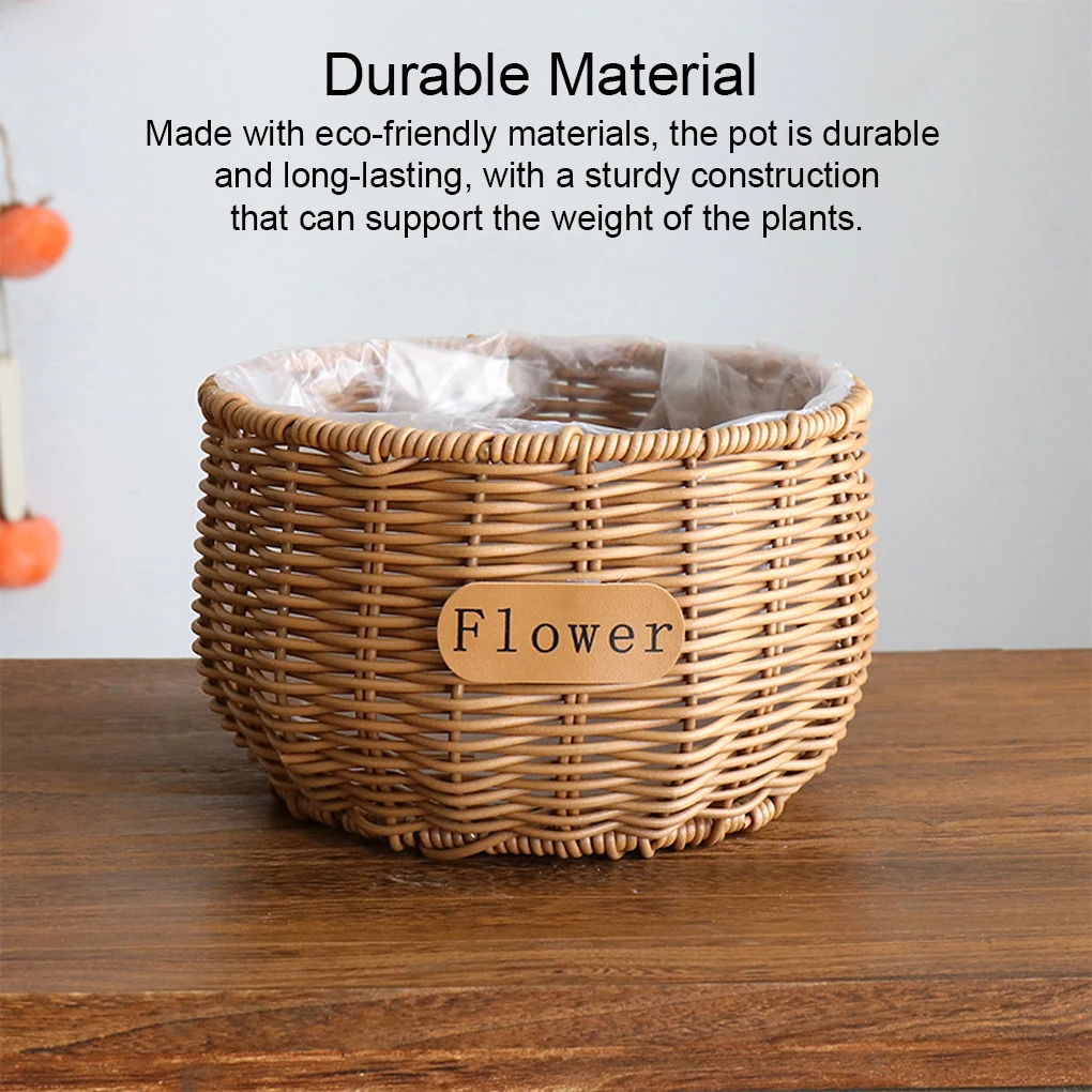 Тканая корзина из ротанга для хранения садовых растений, украшения типа 2/S