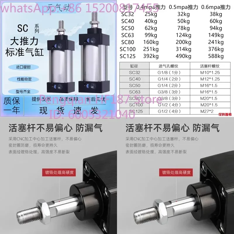 

Strictly selected domestic standard cylinder SC32/40/50/63/80/100/125X25 * 50 * 75 * 100STM