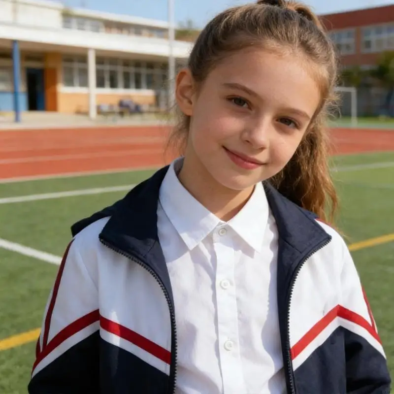 Contemporary White Kids Shirt Soft Cotton Fabric Button DownUniform Blouse Long Sleeve Tops Suitable For School Uniforms 6XDA