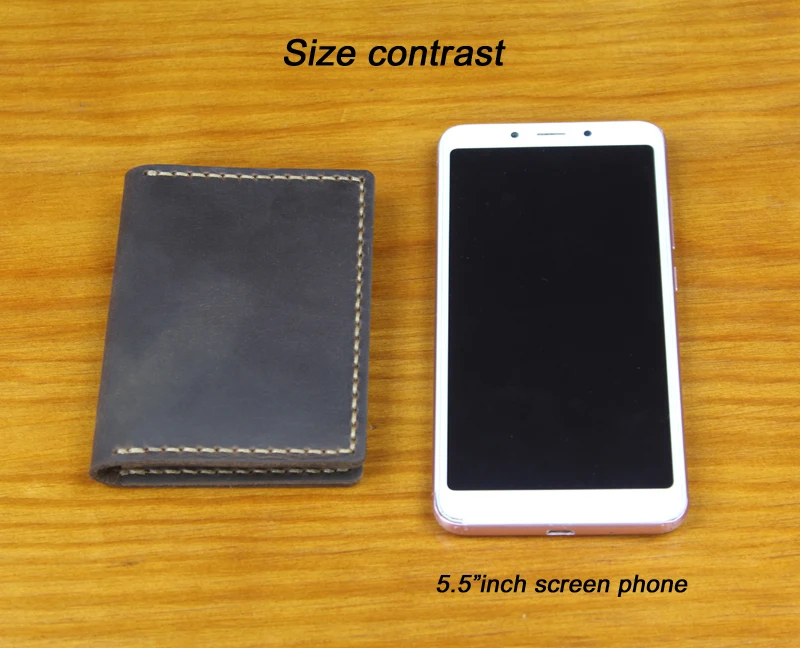 Handmade Vintage Genuine leather Card Wallet Men's Card Holder Women Credit Card Holder Card ID Holder Leather Bus Card Sleeve