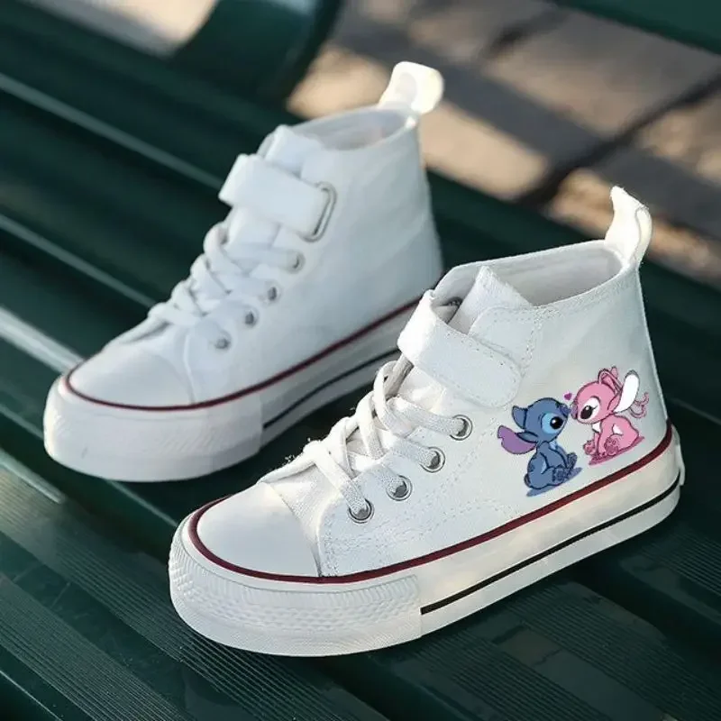 Crianças lilo ponto esporte menina de alta qualidade meninos criança sapatos de lona disney casual dos desenhos animados conforto sapatos crianças