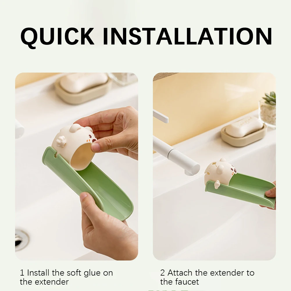 Kids Cartoon Faucet Extender Spout, Practical Splash‑Proof Hand Washing Helper for Home Kitchen Sink Fixtures view 5