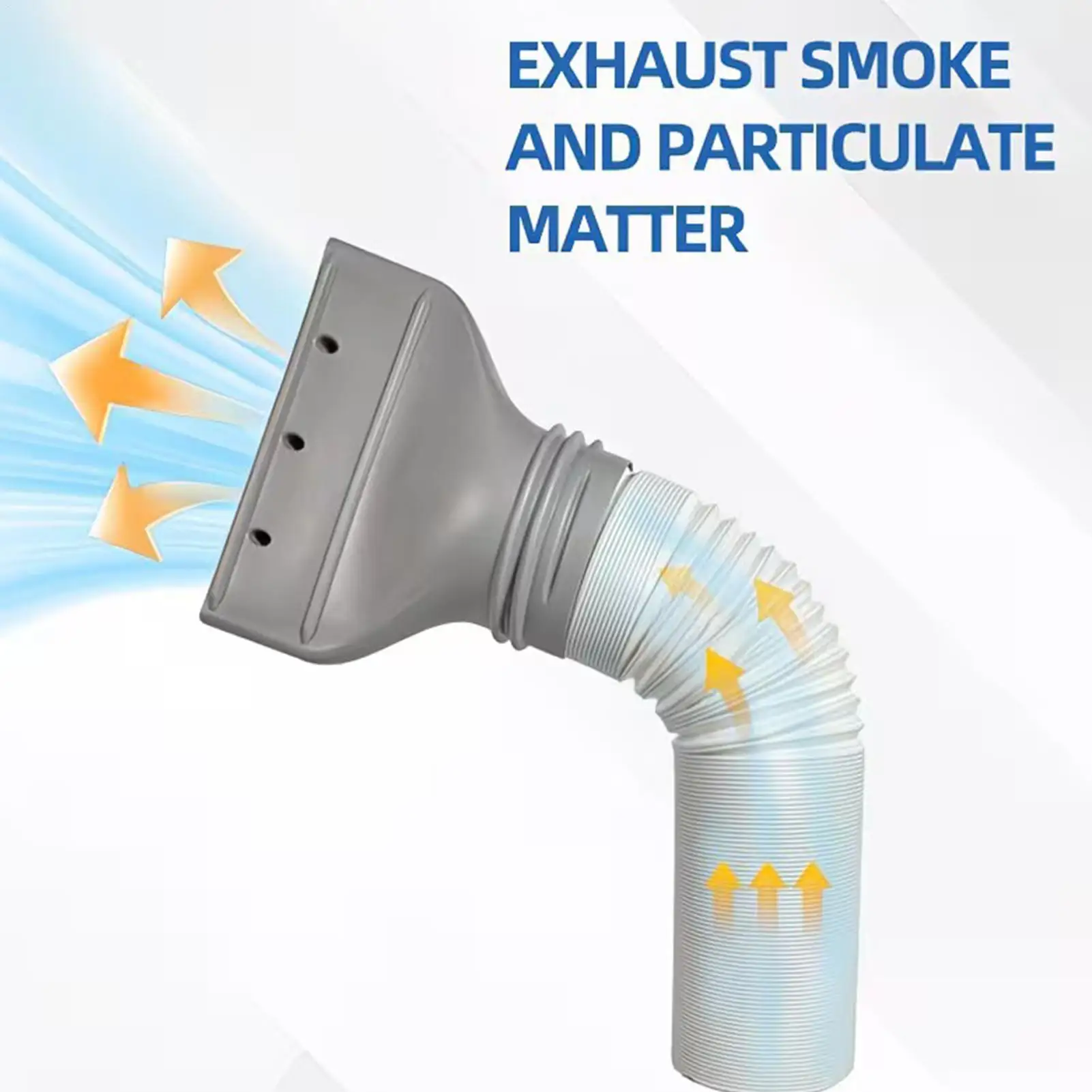 Portable AC Hose Adapter Flat Exhaust Tube Replacement Air Conditioner Exhaust Hose Coupler for Home Apartment Office Farmhouse