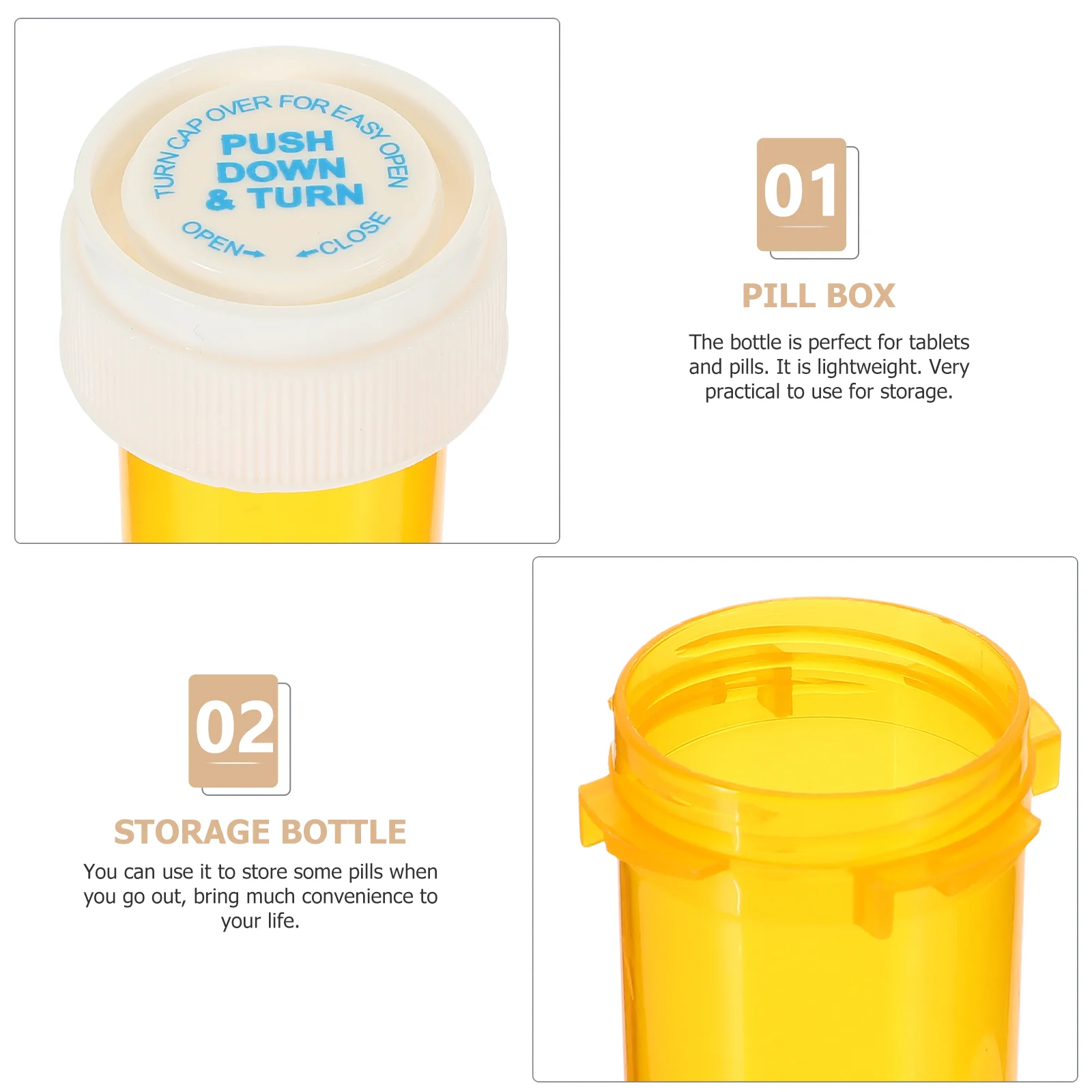 12 Pcs Transparent Travel Pill Small Bottle Portable Medicine Organizer Holder Key Chain Supplies