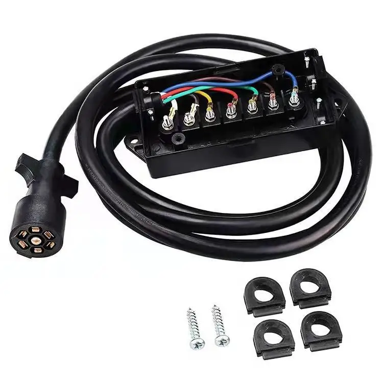 7 Core Pin Cable Trailer Electrical Spiral Cable for Rearview Camera Spring Power Wire Trailer Truck Car Cables