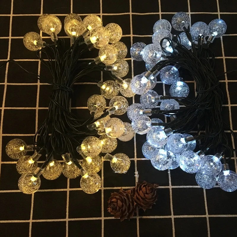 

Crystal Ball LED String Solar Panels 10M 50LED Waterproof Outdoor Lighting String Fairy Light Garden Lights Solar Lamp