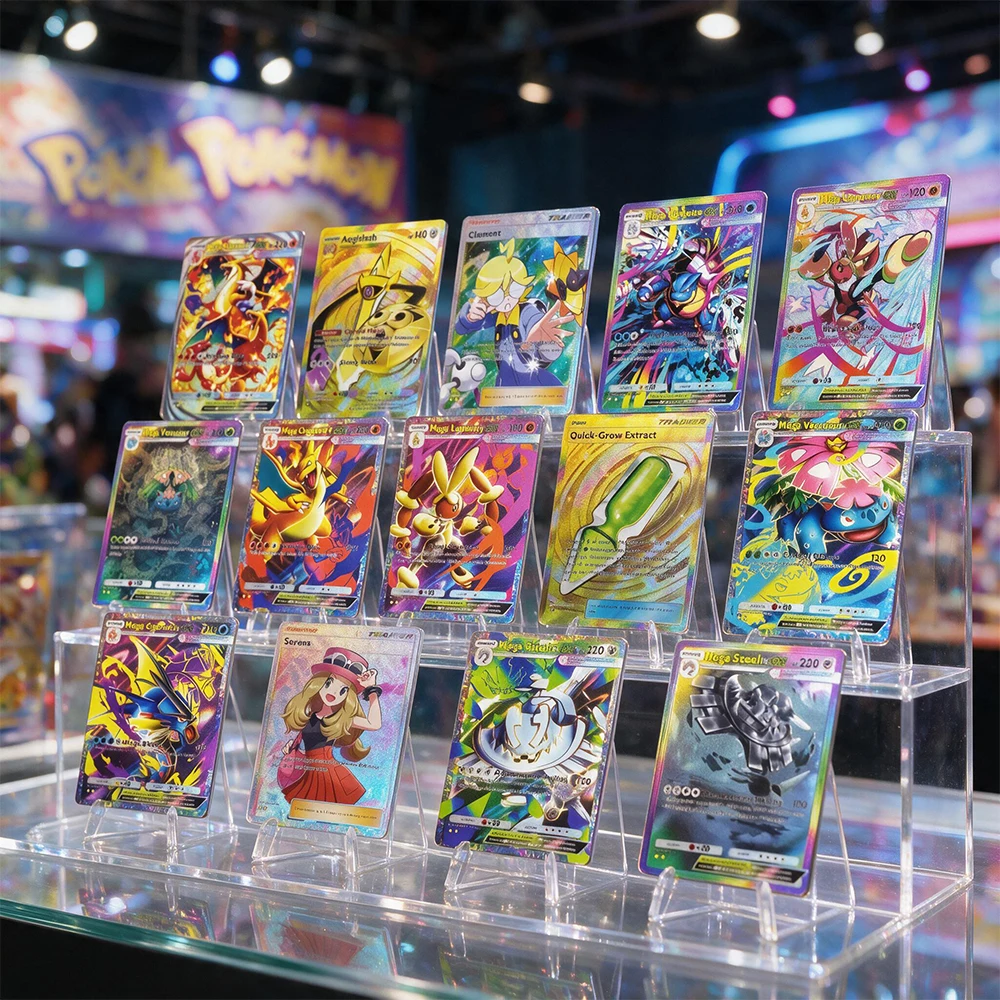 DIY TCG Pocket Collection Card B1a Crimson Blaze Serena Charizard Clemont Quick Grow Extract High Quality Anime Game Card Gift