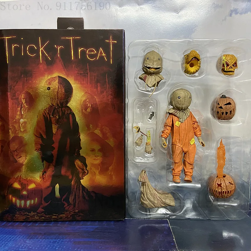 

NECA Trick 'R Treat Sam Action Figure Toys Articulated Joints Movable Anime Collectible Toy PVC Halloween Gift China Replica