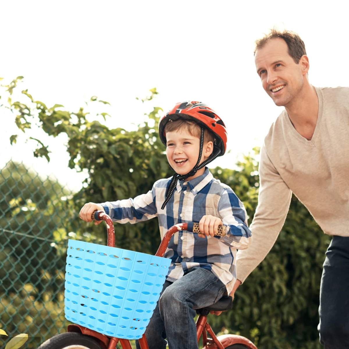 

1pc Plastic Bike Basket Kids Storage Durable Lightweight Water Resistant Easy Install Front Handlebars Accessories