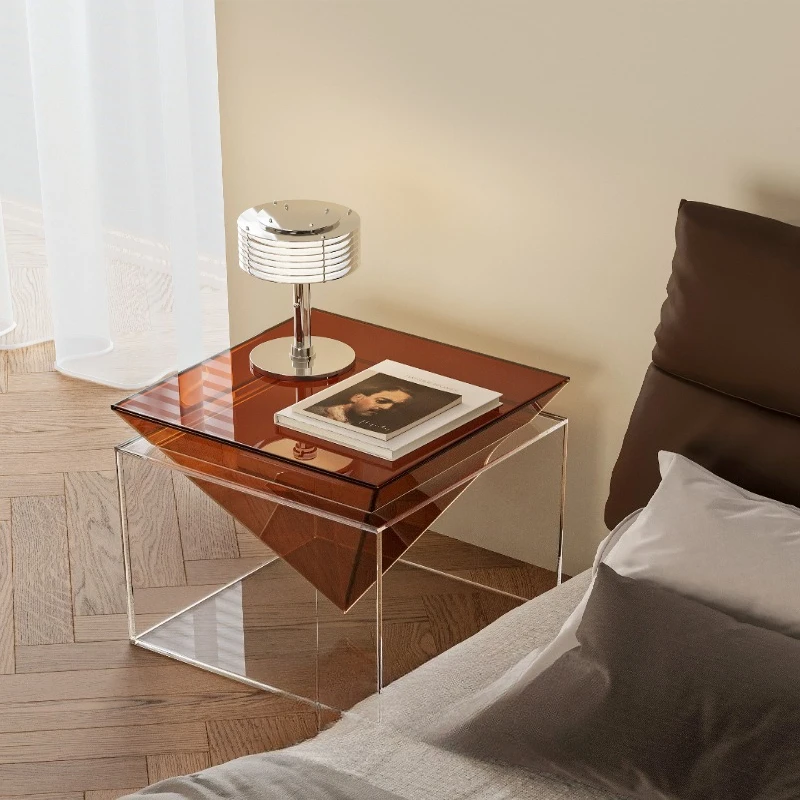 

bedside tables, household bedroom bedside shelves, small light luxury high-end storage cabinets