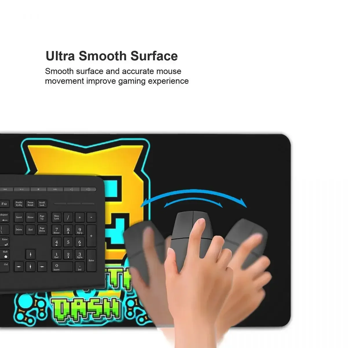 Видеоигра Geometry Dash Большой коврик для мыши Компьютерная клавиатура Коврик для мыши Игровой ПК Ноутбук Настольный коврик Офисные аксессуары Настольные коврики