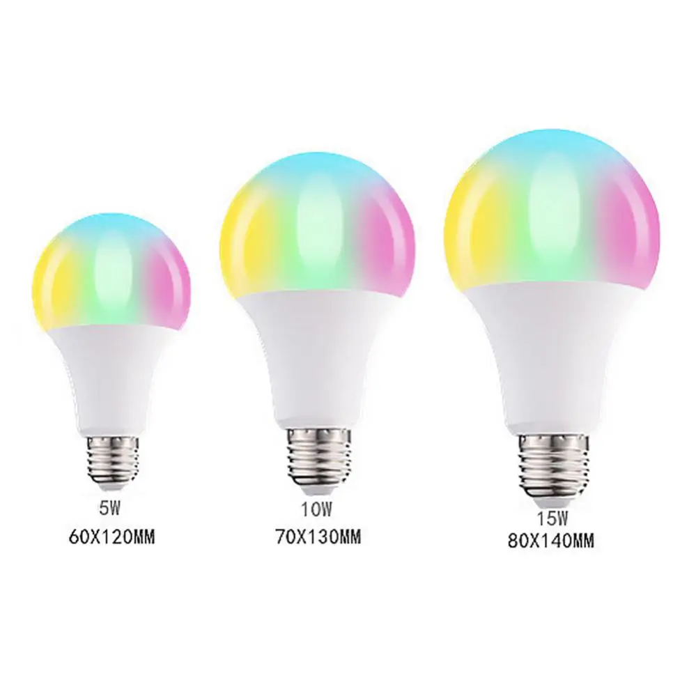 E27 Smart Lamp Blub RGBW Light Bulb LED Color Change Dimmable Blub with Remote Control LED Home Decorative Light