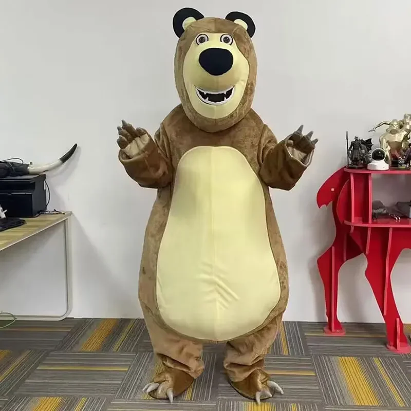 Plush Bear Mascot Costume Cute Panda Doll Costume Cartoon Character Cosplay Costumes Party Performance Outfits