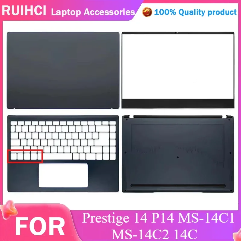 

Original New Laptop Case LCD Back Cover Front Bezel Palmrest Upper Lower Bottom Case For MSI Prestige 14 P14 MS-14C1 MS-14C2 14C