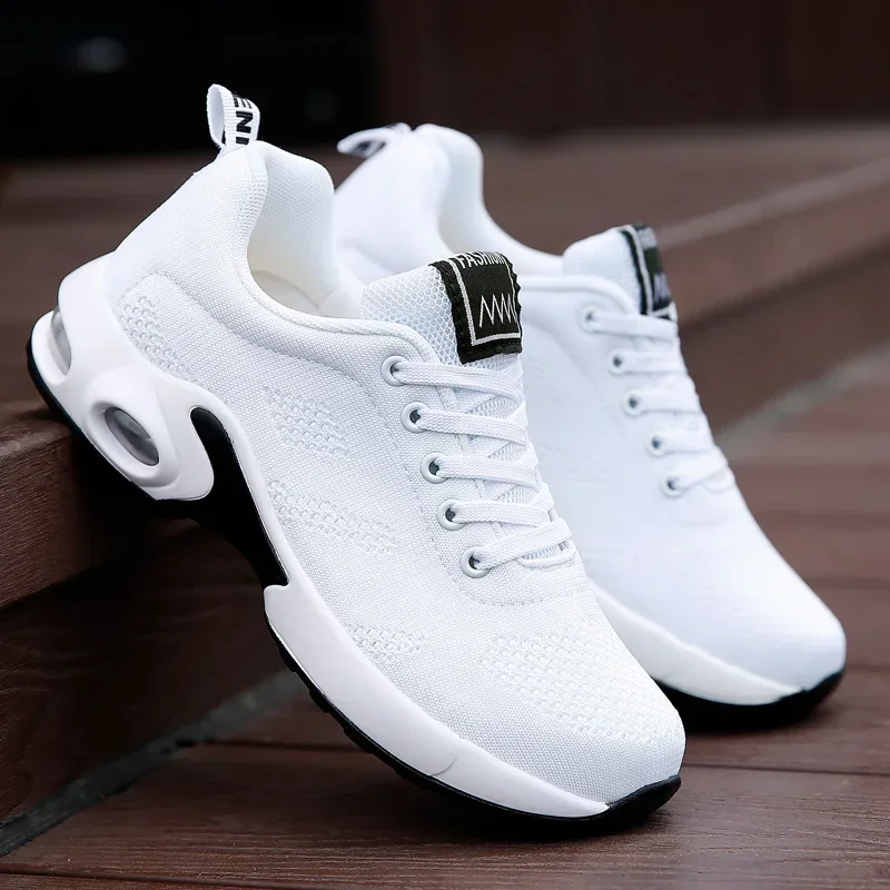 2024 Autumn White Breathable Casual Sneakers Sports Shoes for Women Summer Breathable Air Cushion Running Shoe Zapatillas Mujer