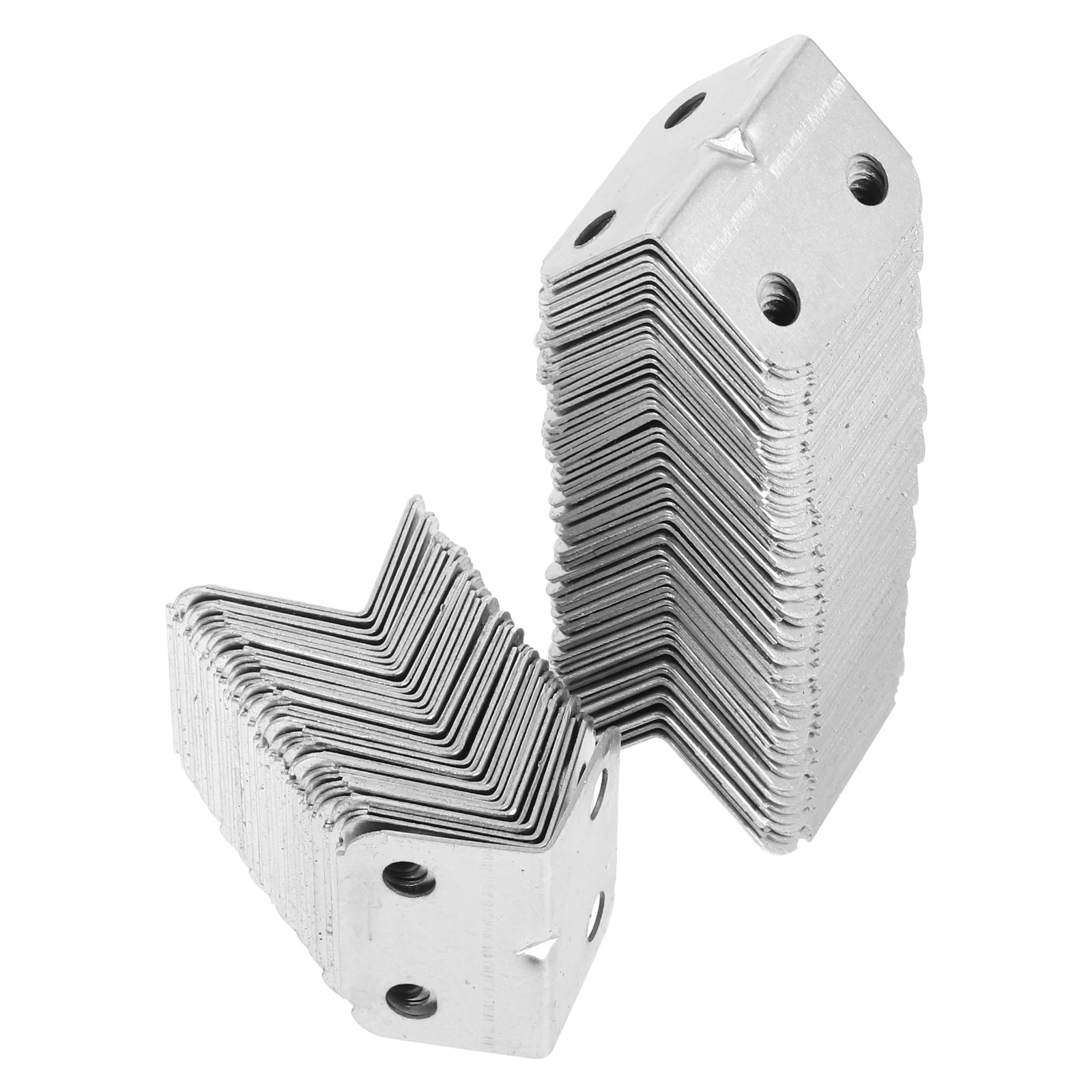 

100pcs L Small Corner Brackets 3410 Angle Iron for Wood Furniture Table Chair Legs Fixation Hardware Connectors