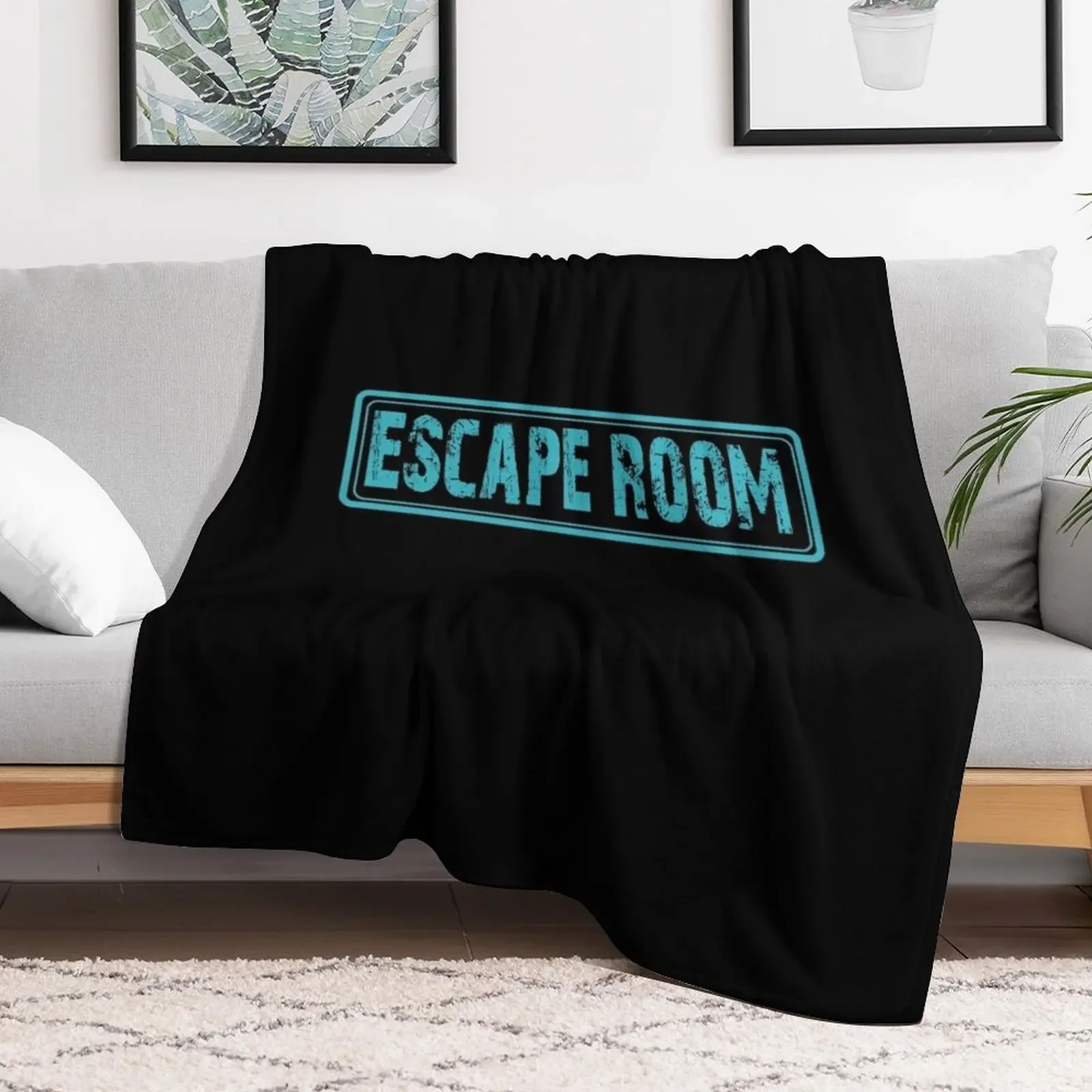 Escape room - exit game Throw Blanket Travel Size Cozy Blanket for Plane Train