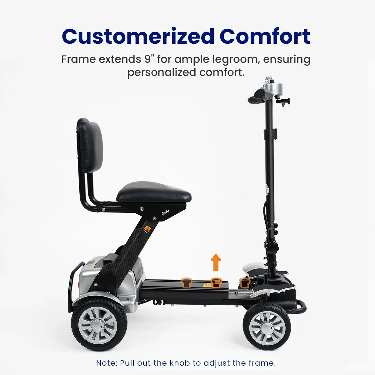 Lightweight 4-Wheel Portable Electric Mobility Scooter Foldable For Elderly Disabled OEM Wholesale