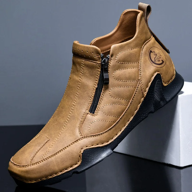Men Boots Spring And Autumn Shoes Large Size 48 Department Botas Hombre Leather Boots Shoes Sneakers Boots Men Shoes zapatillas