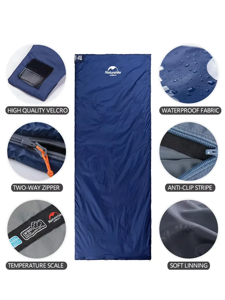 Naturehike Camping-Schlafsack, ultraleichter Baumwoll-Schlafsack, Frühlings- und Sommer-Schlafsack, Outdoor-Wander-Camp-Schlafsack