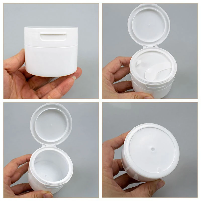 50g brede mond flip cover inbegrepen tandpoeder fles make-up remover zalfpotje wattenschijfje container