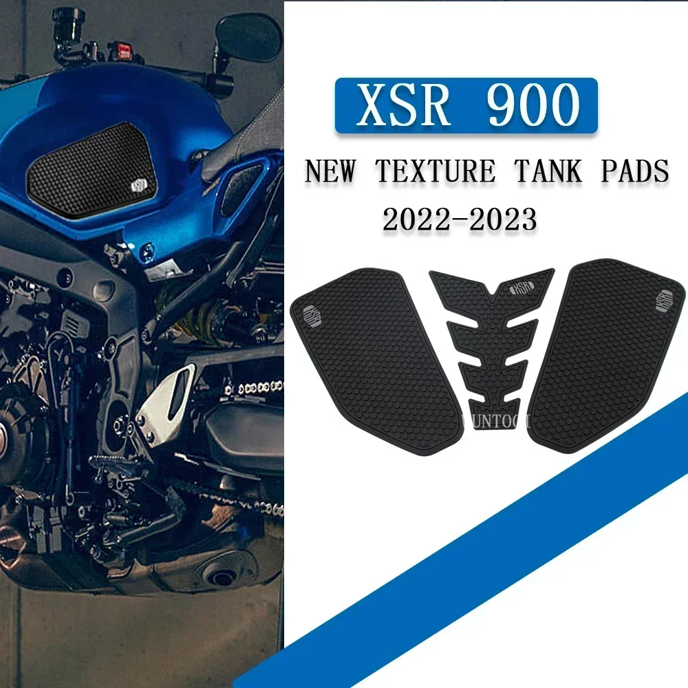 For 2022 2023 New Texture Tank Pads Protector Stickers Decal Knee Side Fuel Traction Pad Motorcycle For Yamaha XSR 900 xsr900