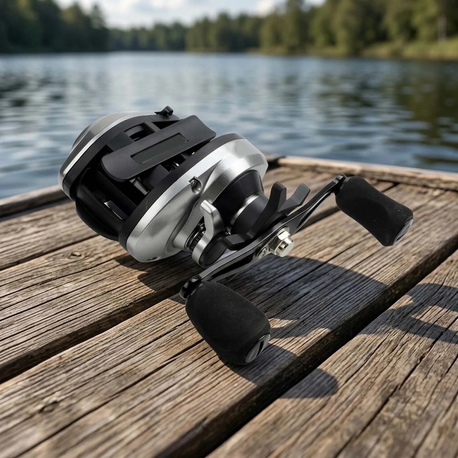 Fishing Reel Digital Baitcasting Reel with Real Time Temperature and Time Display 631 Gear Ratio for Lake and Boat Fishing