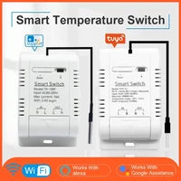 Sensor de temperatura wifi Tuya eWelink Smart Wifi Rf433 Termostato inteligente Interruptor de temperatura 16A Funciona con Alexa Google Home.