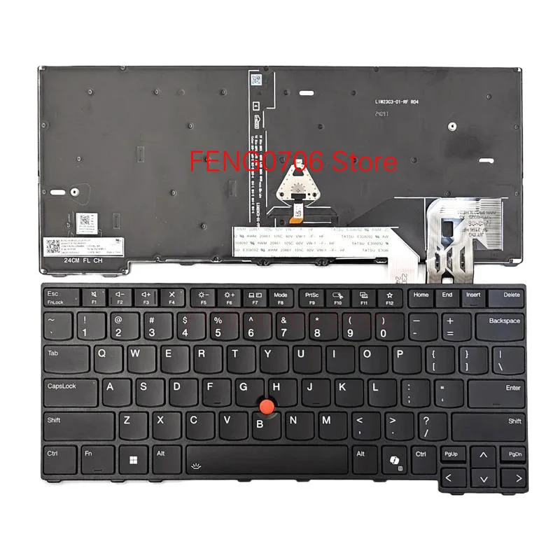 F новая клавиатура для ноутбука Lenovo Thinkpad T14 Gen 5 L14 Gen 5 P14s Gen 5 серии, США, черная с подсветкой