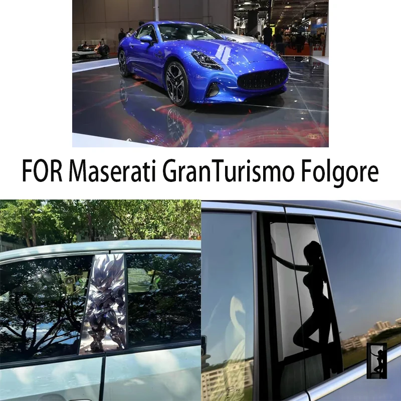 

Door Window Decoration Trims Pillar Posts Stickers Auto Styling For Maserati GranTurismo Folgore Car accessories