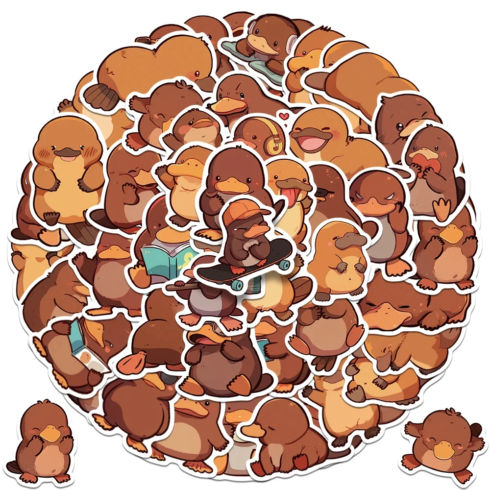 

10/30/50pcs Kawaii Animal Platypus Cartoon Stickers Decals DIY Skateboard Laptop Notebook Bike Cute Waterproof Graffiti Sticker