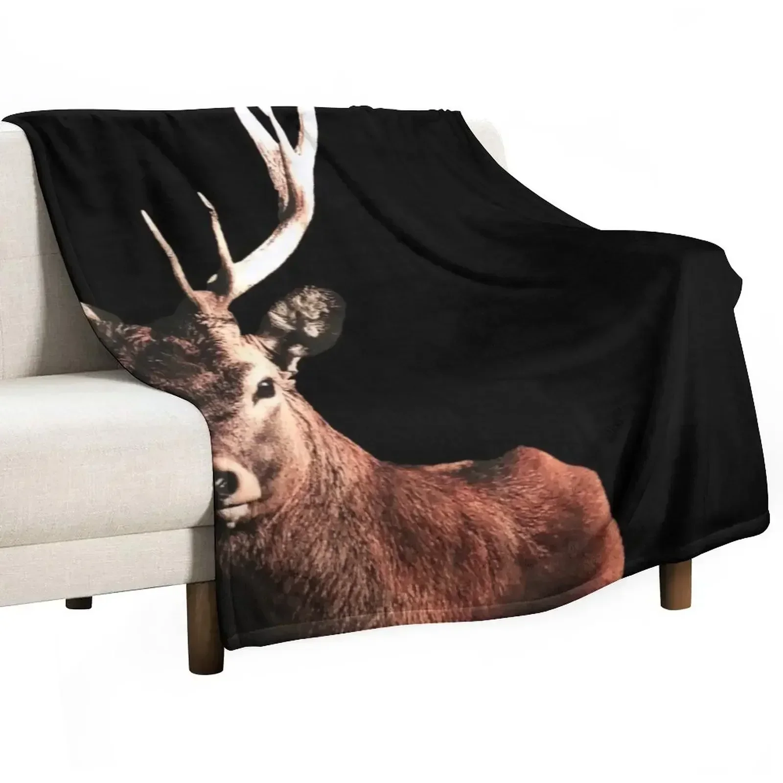 Buff Deer - Lindy Focus Icon Throw Blanket Loose for babies Decorative Sofas Blankets