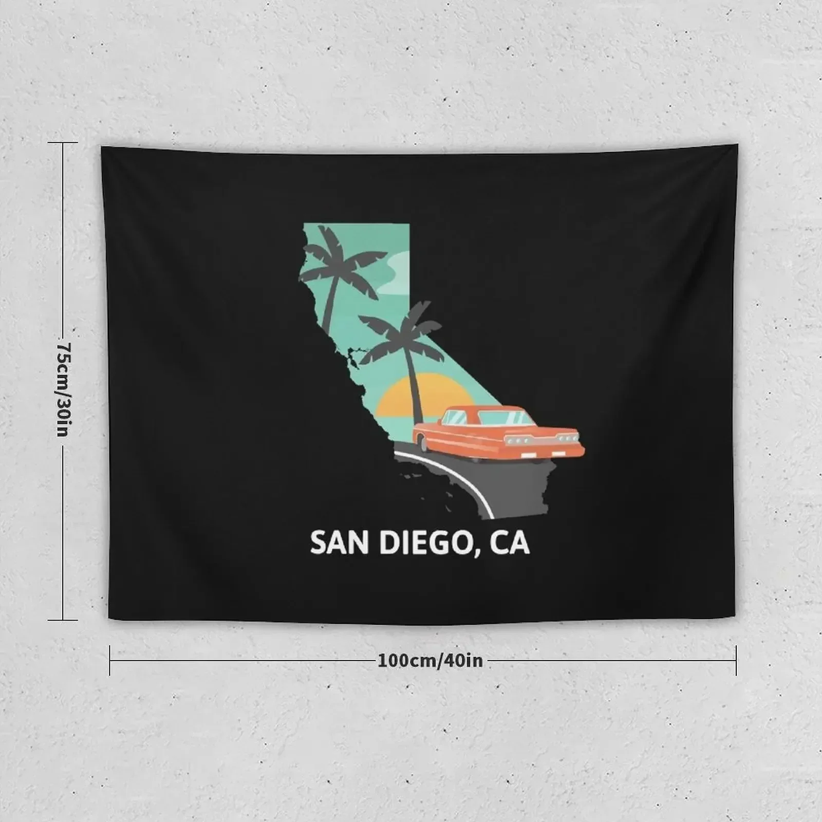 San Diego, CA Tapestry Wall Hangings Decoration Decoration Wall Room Decorator Decorative Wall Mural Tapestry