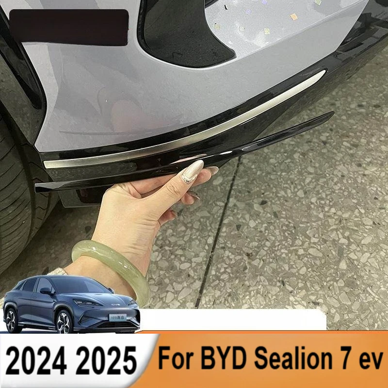 

Для BYD Sealion7: черные декоративные накладки на передние и задние угловые защитные элементы кузова автомобиля, аксессуары для стайлинга.