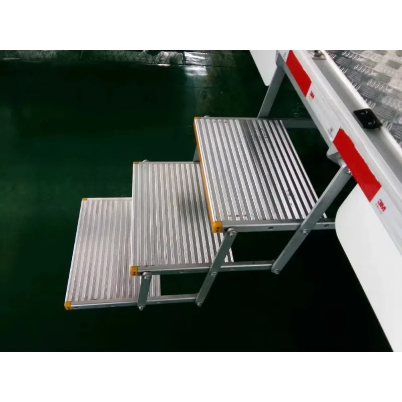 دليل للطي RV خطوة سبائك الألومنيوم تخييم متنقل فان قافلة مقطورة شاحنة أضعاف خطوات للتخييم سيارة تحميل قدرة 200 كجم